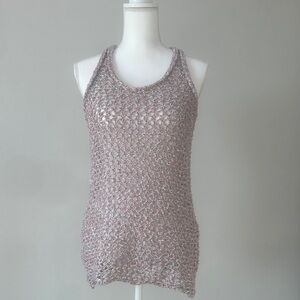 Women's Silver Sleeveless Top